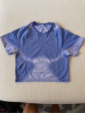 Gymshark Blue Ombre Fitted Crop Tee